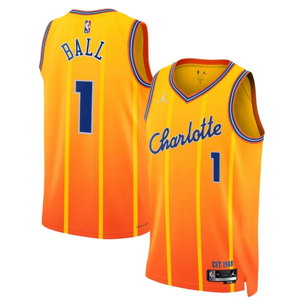 Charlotte Hornets Trikot Lamelo Ball Jordan 2025-26 City Edition Gold Swingman - Herren Charlotte Hornets Trikot Lamelo Ball Jordan 2025-26 City Edition Gold Swingman - Herren